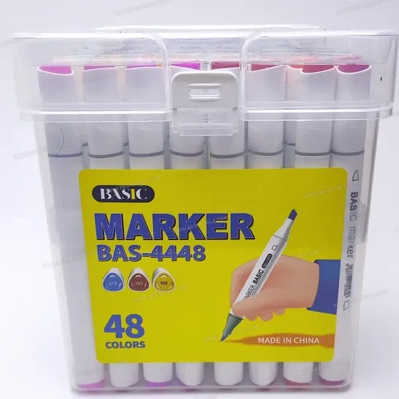 ماژیک طراحی 48 رنگ 2 سر BASIC 4448