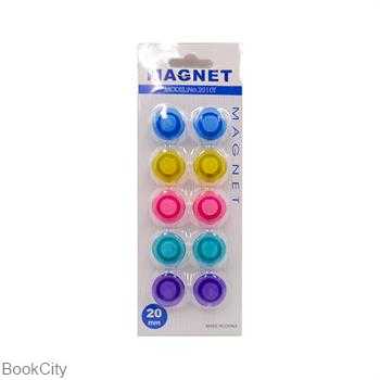 مگنت 10 عددی رنگی کوچک Magnet 2010 20mm
