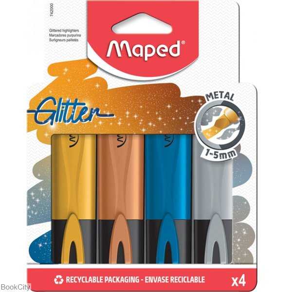 ماژیک های‌لایت 4 رنگ متالیک Maped 742000