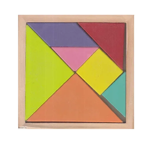 تنگرام چوبی مربع 9.5×9.5 یار مهربان