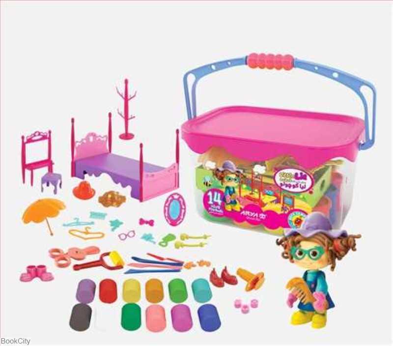 خمیر 14 رنگ سطلی لیا کوچولو 1025 آریا - 0