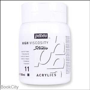رنگ آکریلیک Pebeo 171011 500ml Titanium White 11