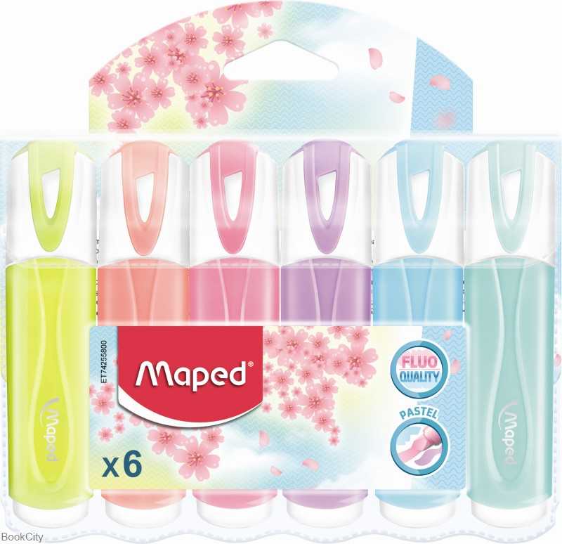 ماژیک های‌لایت پاستلی 6 عددی ‌Maped 742558 Fluo Peps