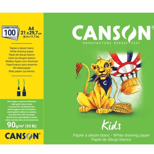 دفتر طراحی 30 برگ CANSON 400015582 Kids 90gr A2