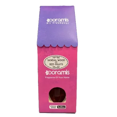 خوشبوکننده 2 عددی فانی رایحه چوب صندل و میوه‌های جنگلی Doramis 20ML - 0