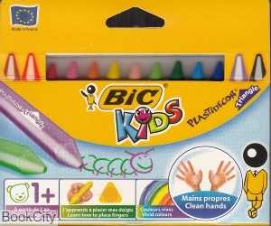 پاستل روغنی 12 رنگ 3 گوش BiC