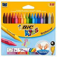 پاستل روغنی 18 رنگ BiC Kidplastidecor