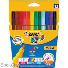 ماژیک 12 رنگ BiC Kids Visa - 0