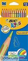 مدادرنگی 12 رنگ مقوایی BiC Tropicolors 2