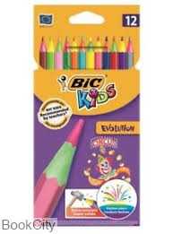مدادرنگی 12 رنگ مقوایی BiC Evolution Circus
