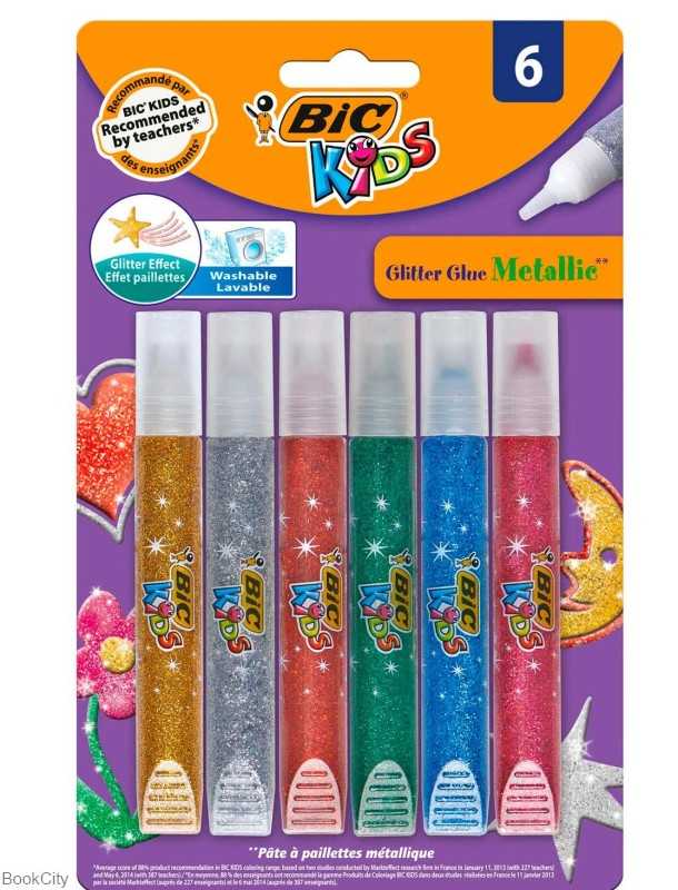 چسب اکلیلی 6 رنگ BiC