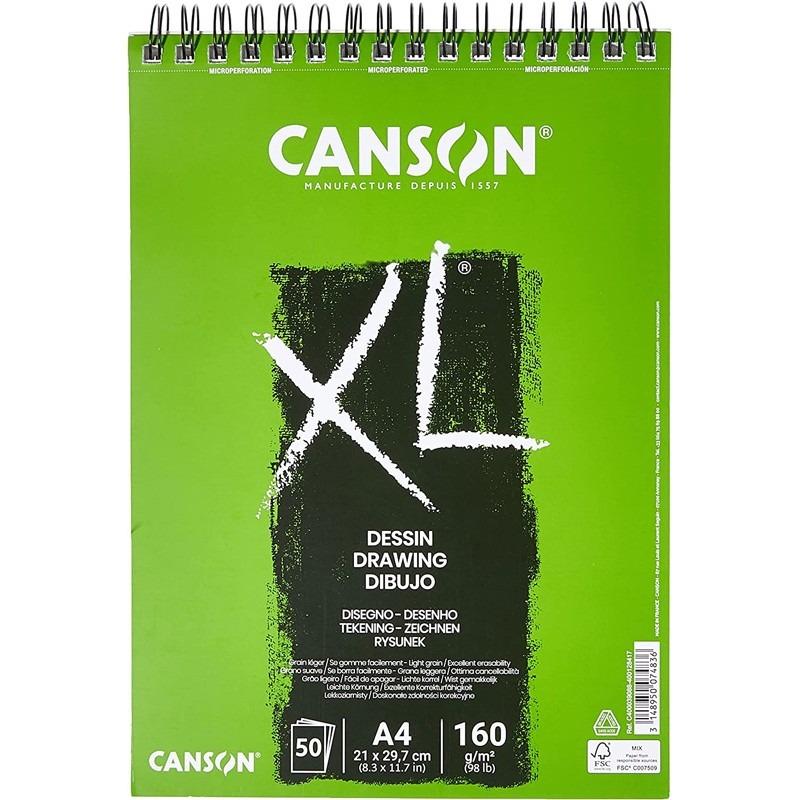 دفتر طراحی 50 برگ CANSON 400039088 Dessin Drawing Dibujo 160g A4