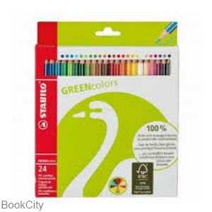 مدادرنگی 24 رنگ مقوایی STABILO 6019 Green Colors