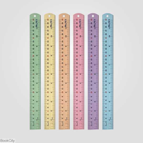 خط‌کش 30cm فلزی رنگی ALPER - 0