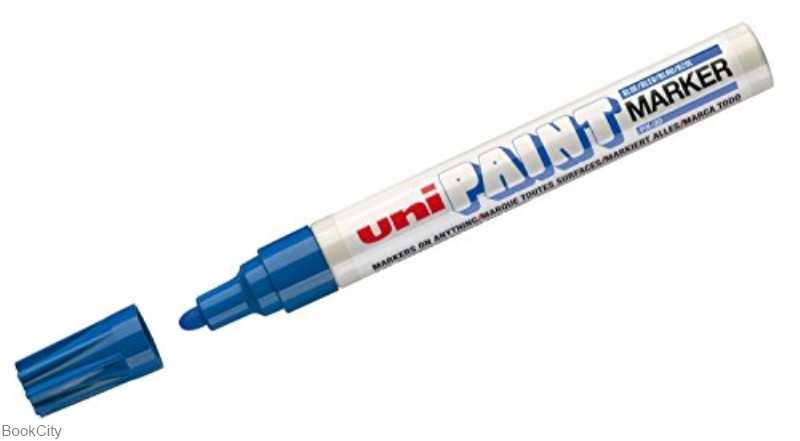 ماژیک پوششی آبی نوک گرد Uniball PX-20