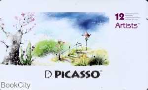 مدادرنگی 12 رنگ فلزی PICASSO Artists