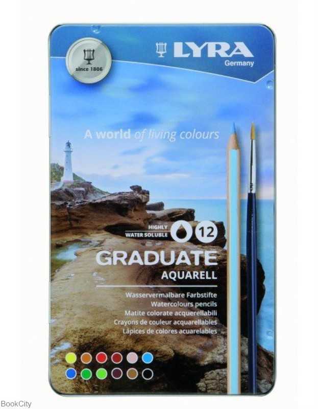 مدادآبرنگی 12 رنگ فلزی LYRA 2881120 Graduate