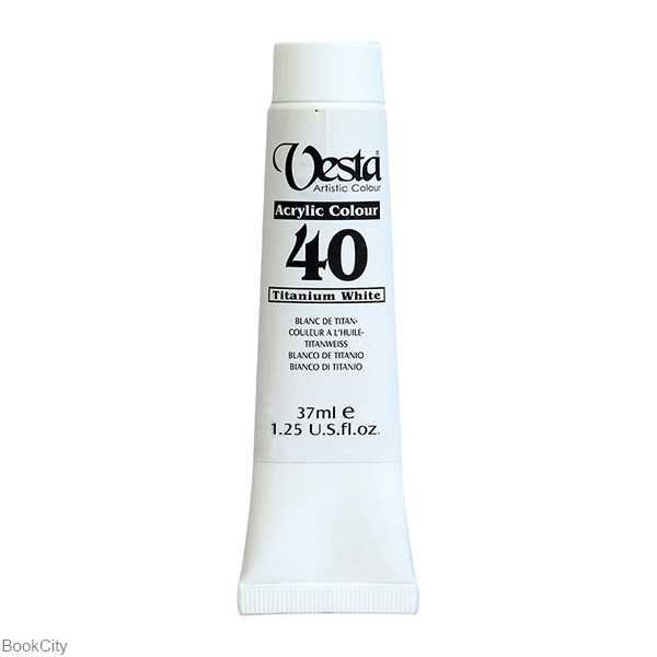 رنگ آکریلیک Vesta 37ml Titanium White 40