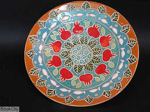 بشقاب سفالی 40cm هفت رنگ