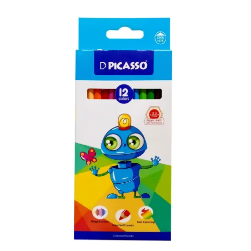 مدادرنگی 12 رنگ بلند مقوایی PICASSO - 0