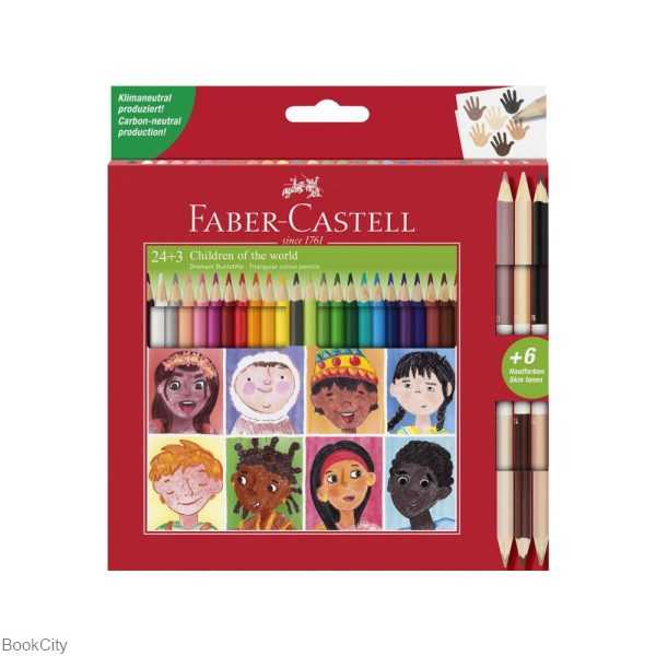 مدادرنگی 6+24 رنگ مقوایی مثلثی FABER CASTELL 511515 - 0