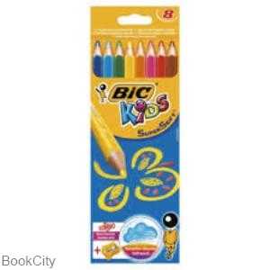 مدادرنگی 8 رنگ مقوایی BiC Super Soft