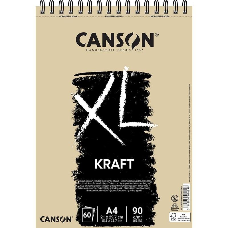 دفتر طراحی 60 برگ CANSON 400039141 Kraft 90g A4