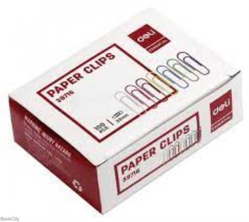 کلیپس 33mm فلزی رنگی (بسته 100 عددی) deli 39716