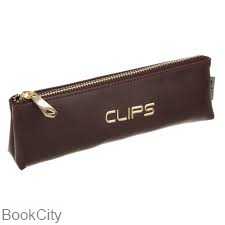 جامدادی تک زیپ چرم Clips 1190 - 0