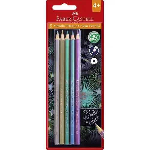 ست مدادرنگی 5 رنگ متالیک FABER CASTELL 114611