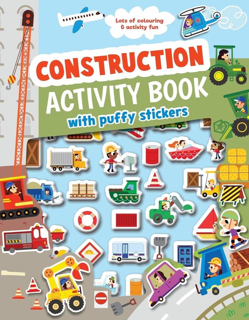 Construction Activity Book With Puffy Stickers