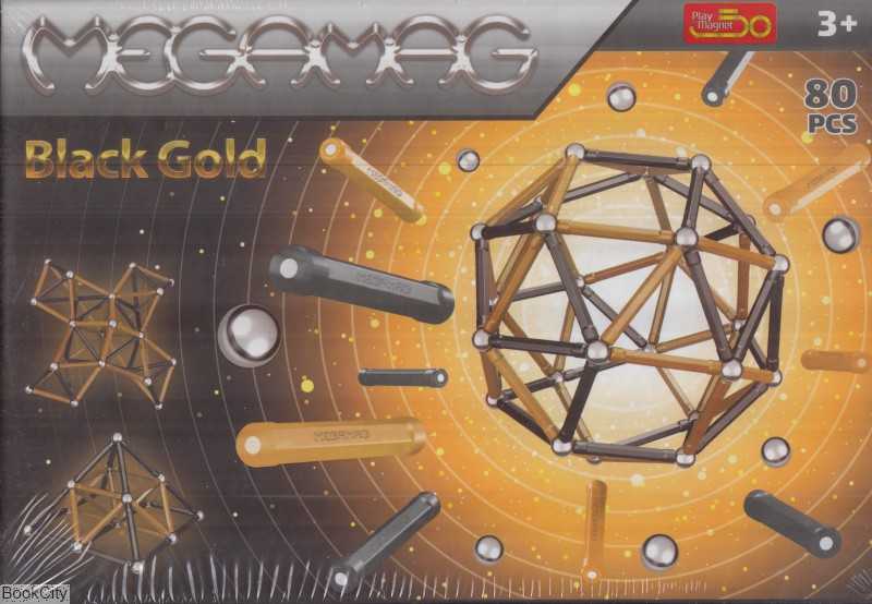 آهنربا مگامگ مشکی طلایی Play Magnet Megamag Black Gold 80pcs 4032