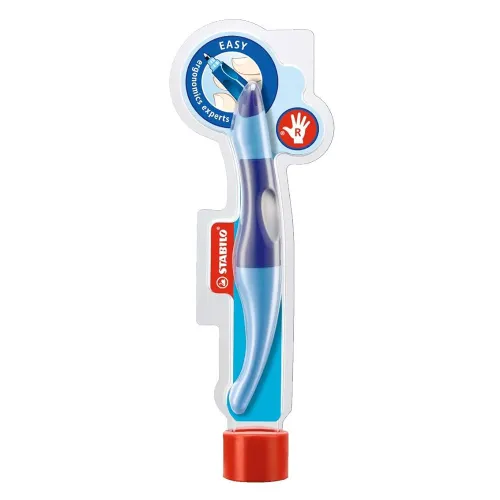 روان‌نویس آبی راست دست بدنه آبی با 3 عدد یدک STABILO 6892/4 Easyoriginal - 0