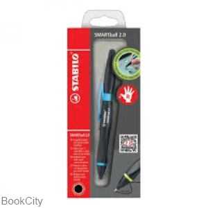 خودکار مشکی گیره آبی راست دست STABILO 1852/2-46-1 Smartball 0.5mm