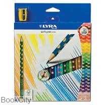 مدادرنگی 24 رنگ مقوایی با تراش LYRA 2821240 Groove Slim