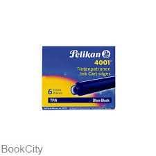 جوهر فشنگی آبی 6 عددی کوتاه Pelikan 4001