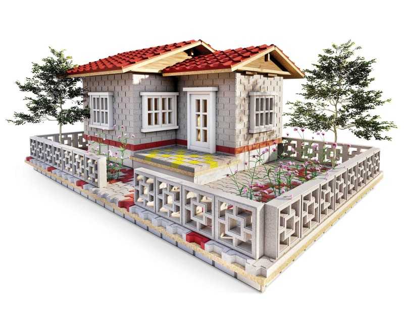 ویلای ساحلی نما طوسی ESHEL 8098 1:24 3D - 0