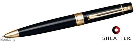 خودکار لاک مشکی گیره طلا SHEAFFER 300
