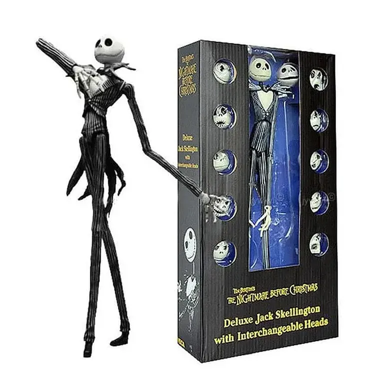 فیگور جک اسکلت با سرهای مختلف NECA REELTOYS Tim Burtons The Nightmare Before Christmas Deluxe Jack Skellington