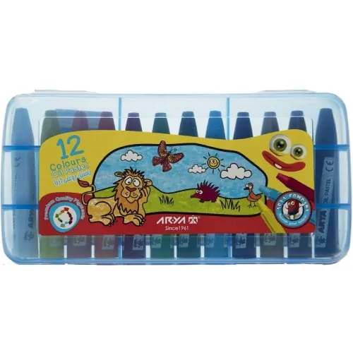 پاستل روغنی 12 رنگ طلقی 2010 آریا - 0