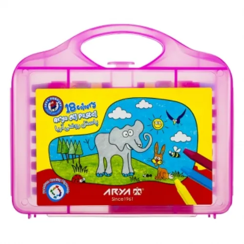 پاستل روغنی 18 رنگ کیفی پلاستیکی 2030 آریا - 0