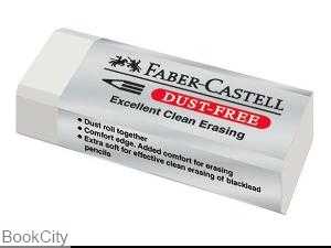 پاک‌کن سفید کاور طوسی بزرگ FABER CASTELL 187120 Dust Free - 0