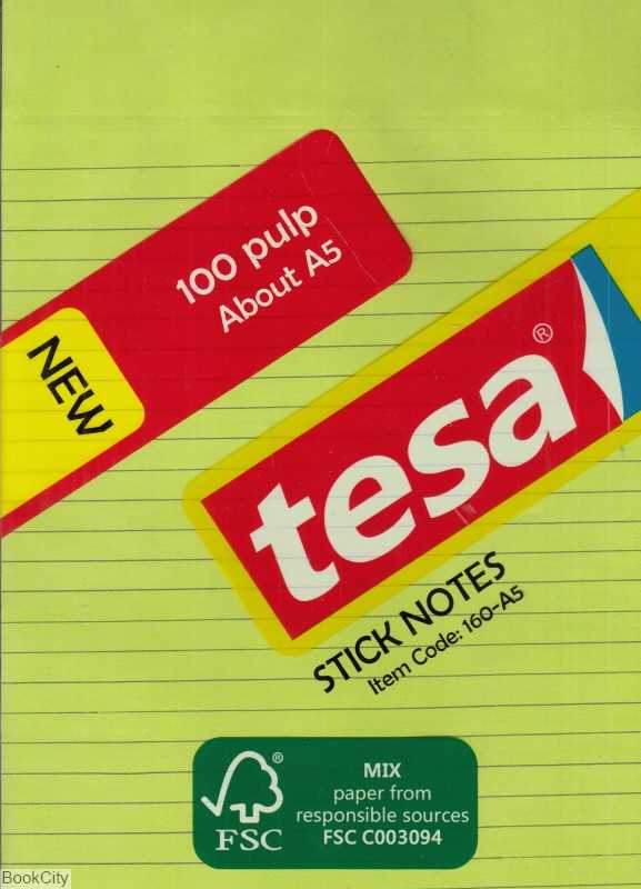 یادداشت چسب‌دار 100 برگ A5 خط‌دار نئون