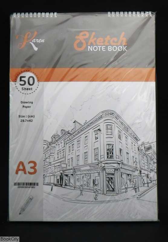 دفتر طراحی 50 برگ Karen Sketch note Book A3