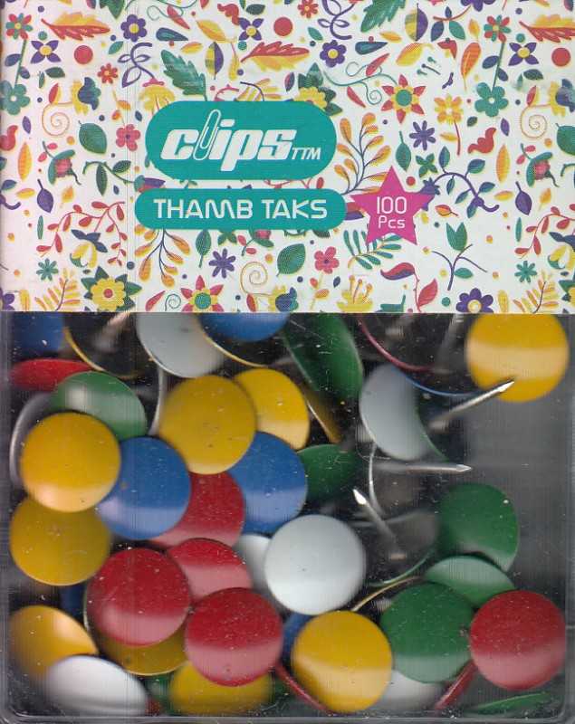 پونز رنگی 100 عددی Clips 3389
