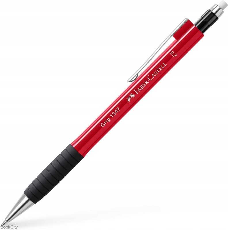 اتود 0.7mm قرمز با پاک‌کن چرخشی FABER CASTEL 134725 Grip