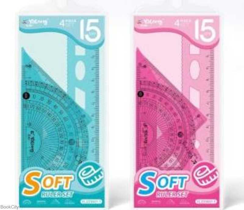 ست خط‌کش 4 تکه ژله‌ای Yalong 223601