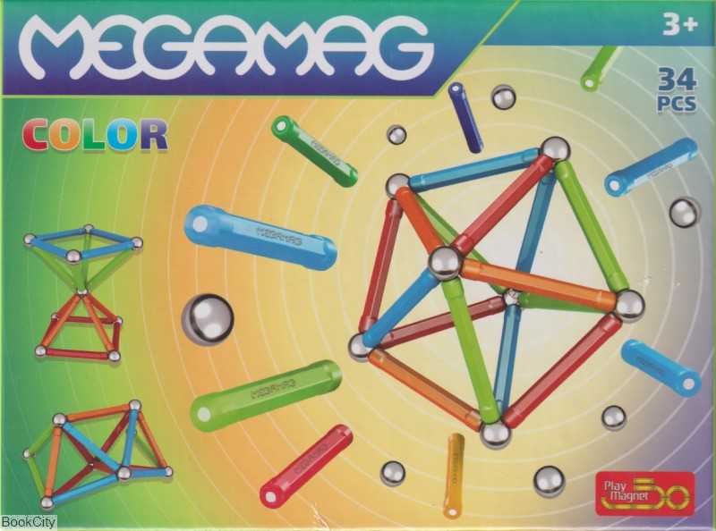 تکراری آهنربا مگامگ رنگی Play Magnet Megamag Color 34pcs 4043