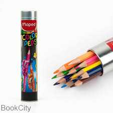 مدادرنگی 12 رنگ فلزی استوانه Maped 832044