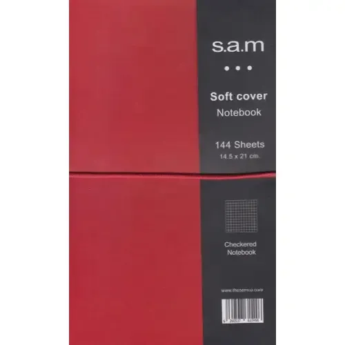 دفتر شطرنجی 144 برگ قرمز اروپایی sam Denzo
